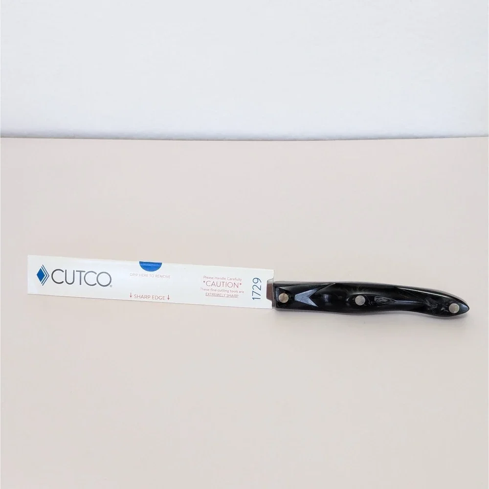 Cutco 1729 Petite Carver Knife Black Swirl Handle Factory Sharpened/Serviced 12